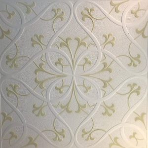 แผ่นฝ้ายิปซั่มพิมพ์ลาย(ดวงเศรษฐี-เขียวนวล)