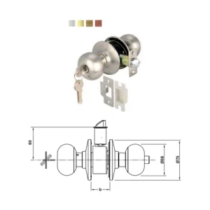 Alternative view of HAFELE ลูกบิดประตูสแตนเลสสตีล รุ่นมาตรฐาน (ประตูทางเข้า)