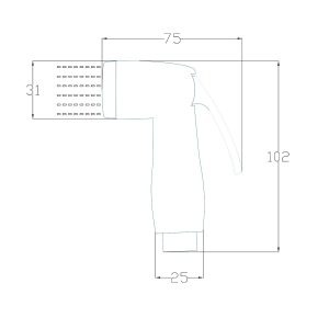 Alternative view of L3002 สายฉีดชำระสีขาว