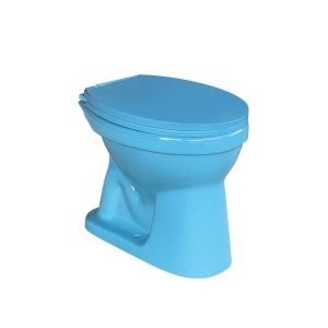 S20002 สุขภัณฑ์นั่งราบราดน้ำ ฟ้า ROUND101 II BLUE