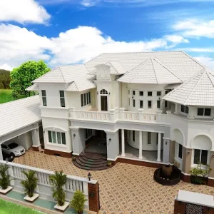 Alternative view of กระเบื้องหลังคาเซรามิค เอสซีจี รุ่นเอ็กซ์เซลล่า คลาสสิค สีไวท์ เพิร์ล